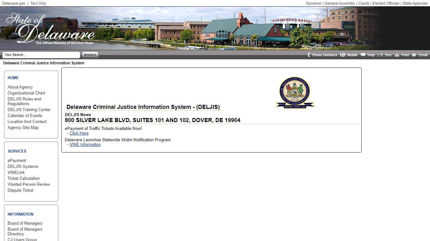 Delaware Criminal Justice Information System - Home Page